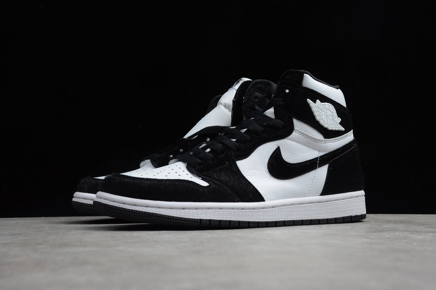 Air Jordan 1 High WMNS AJ1 Fluffy Black and White Panda braveps