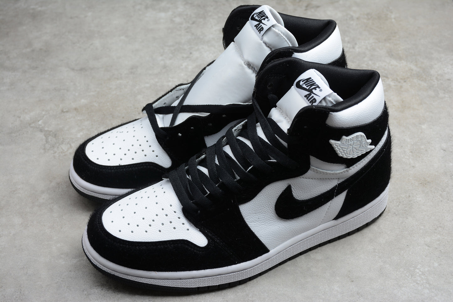 Air Jordan 1 High WMNS AJ1 Fluffy Black and White Panda braveps