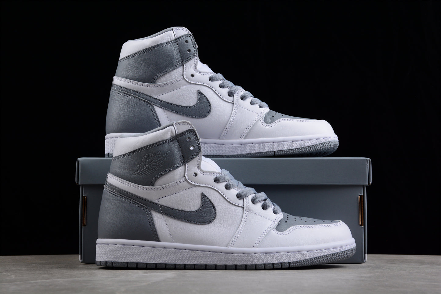 Air Jordan 1 "Stealth" White Gray Shoes braveps