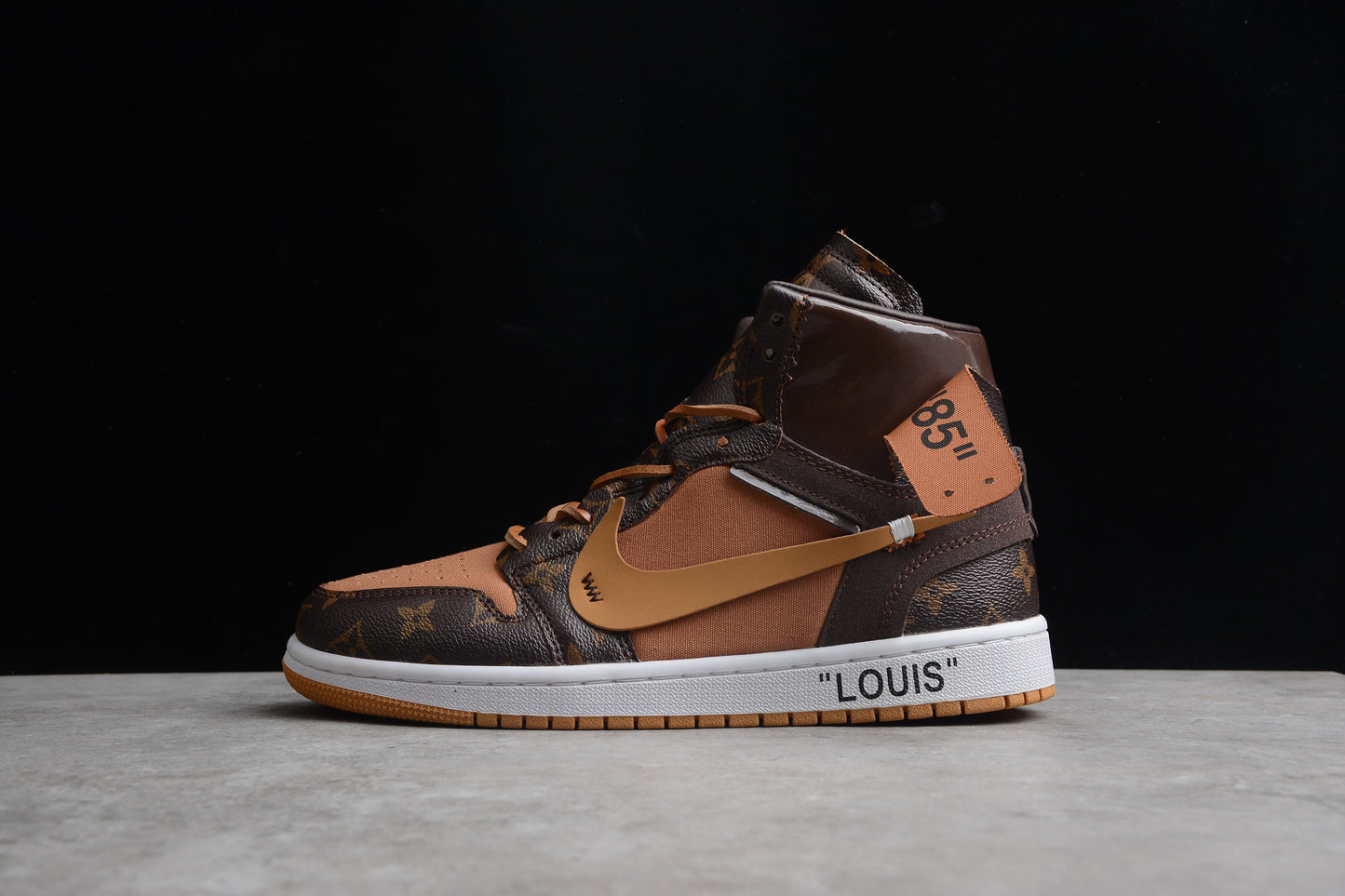 Air Jordan 1 x Off Whit x LV Chocolate Shoes braveps