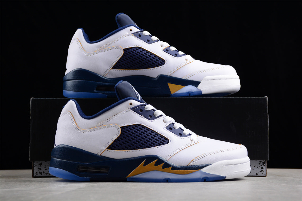 Air Jordan 5 Low White Blue Shoes braveps