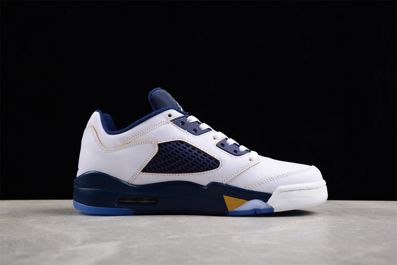 Air Jordan 5 Low White Blue Shoes braveps