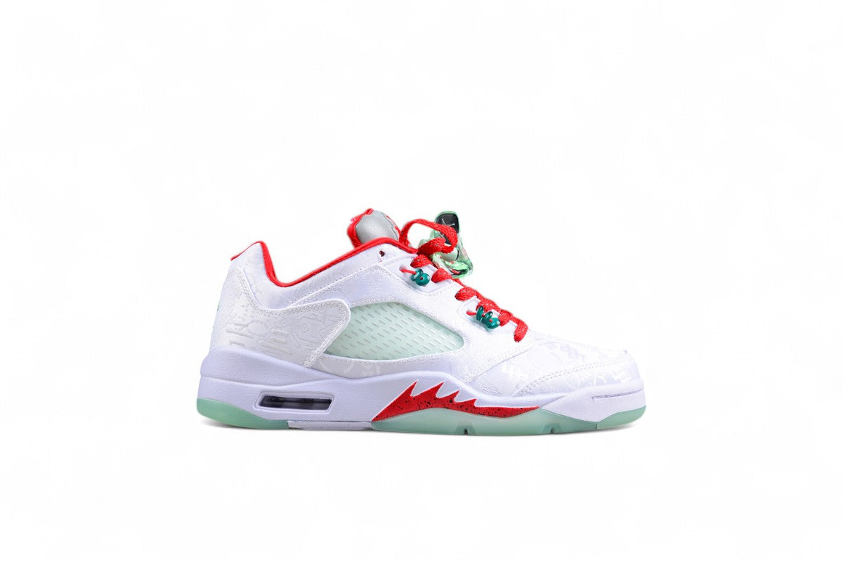 Air Jordan 5 Low White Jade Silk Shoes braveps