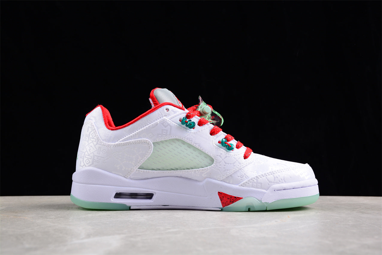 Air Jordan 5 Low White Jade Silk Shoes braveps