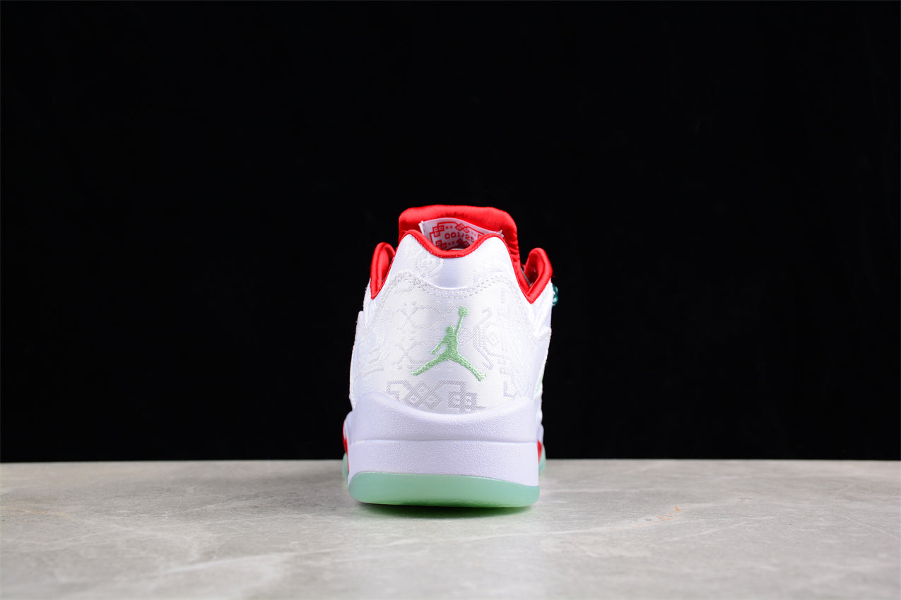 Air Jordan 5 Low White Jade Silk Shoes braveps