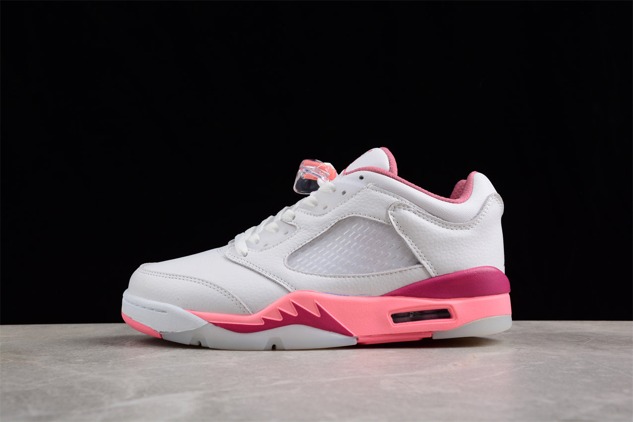 Air Jordan 5 Low White and Pink Shoes braveps