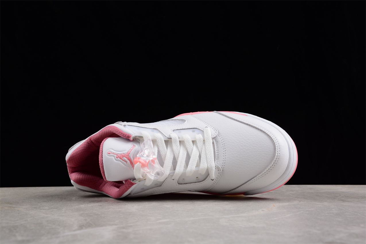 Air Jordan 5 Low White and Pink Shoes braveps