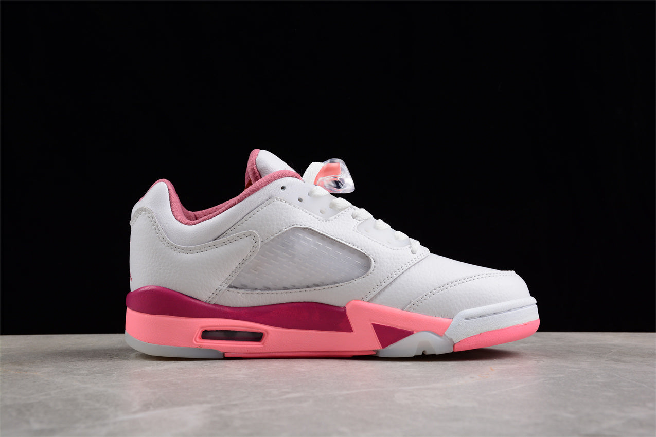 Air Jordan 5 Low White and Pink Shoes braveps