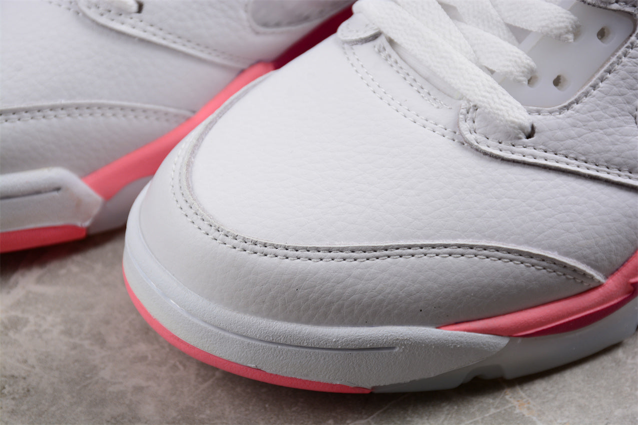 Air Jordan 5 Low White and Pink Shoes braveps