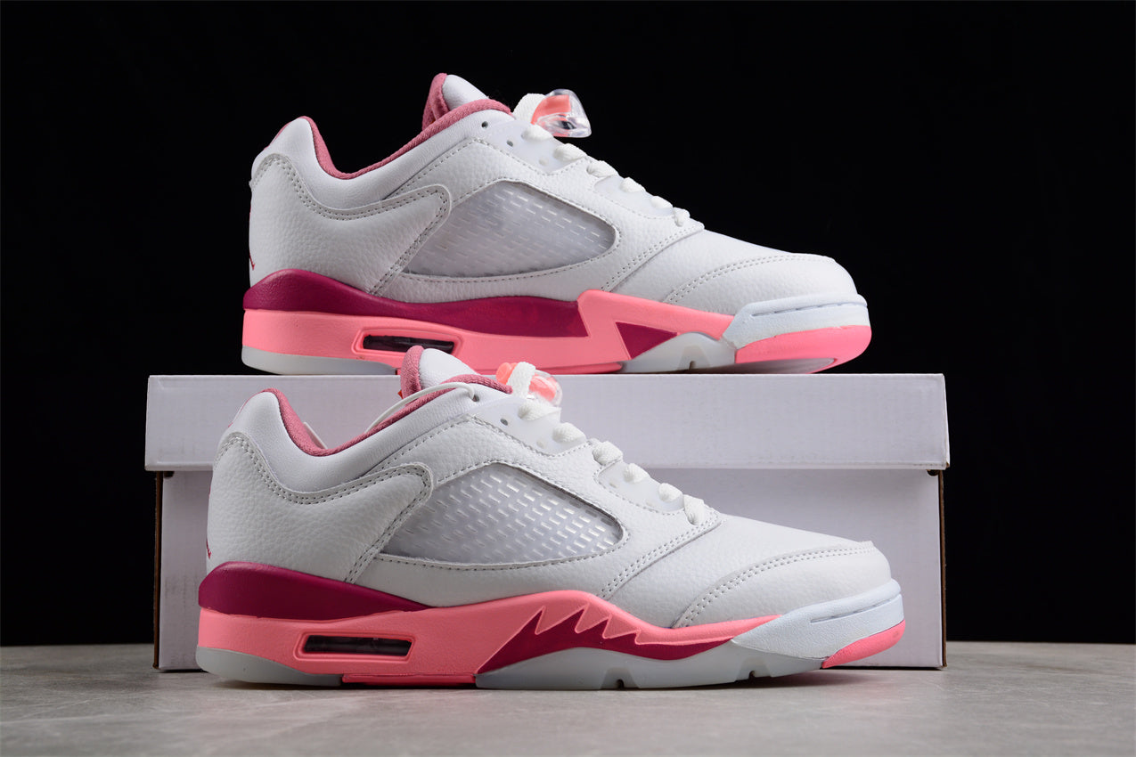 Air Jordan 5 Low White and Pink Shoes braveps