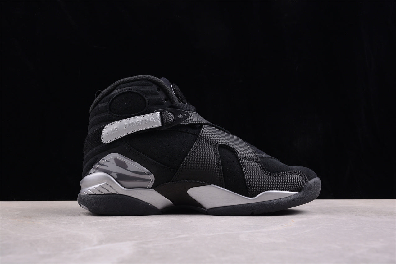 Air Jordan 8 Black and Gray Shoes braveps