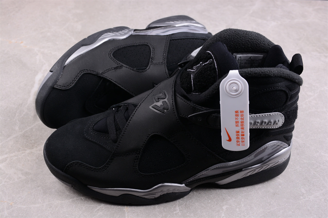 Air Jordan 8 Black and Gray Shoes braveps