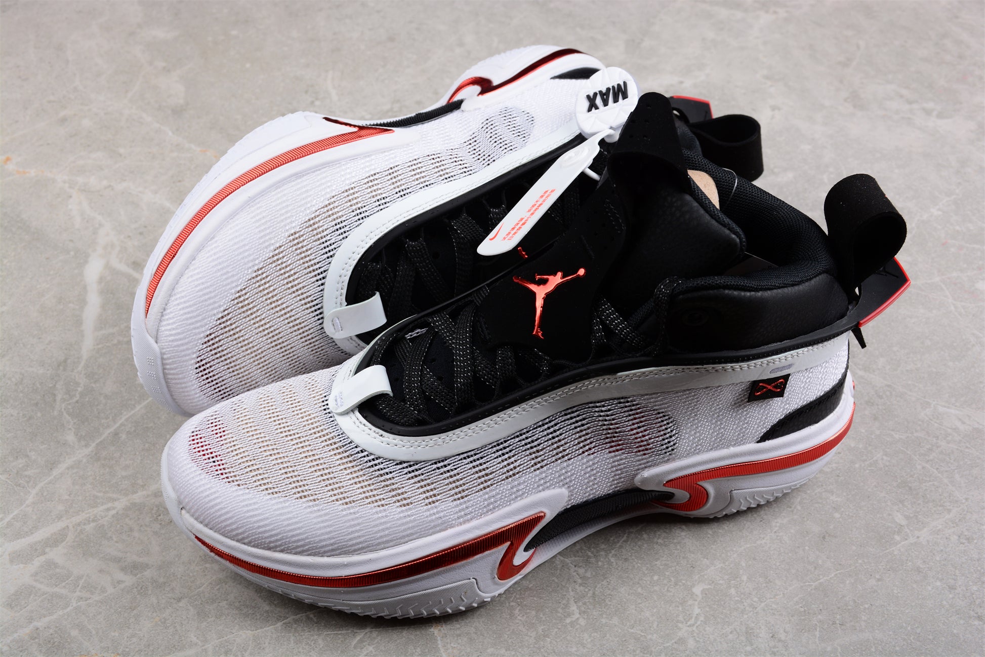 Air Jordan XXXIV Low Black and White Red "Glory" braveps