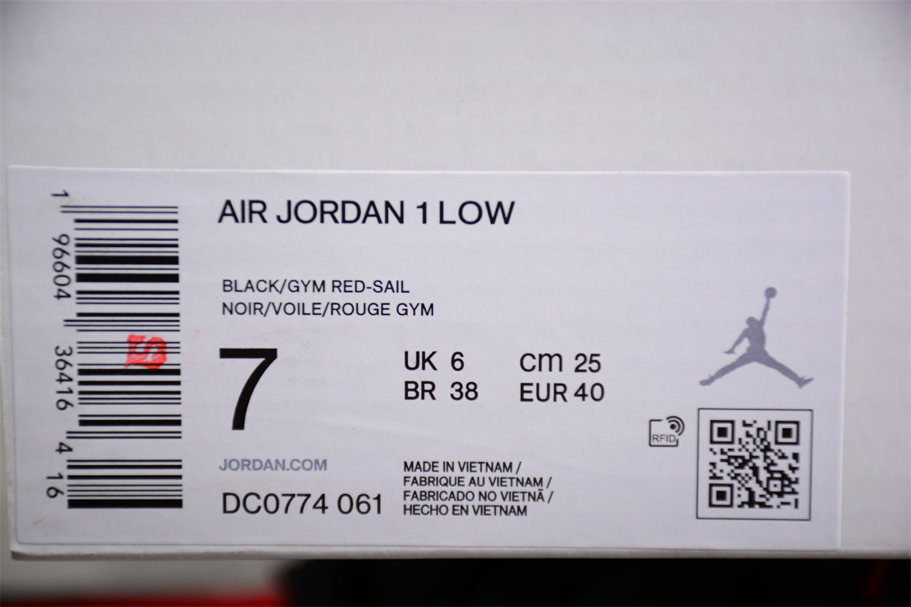 Air Jordan 1 Low "Black And Red" braveps