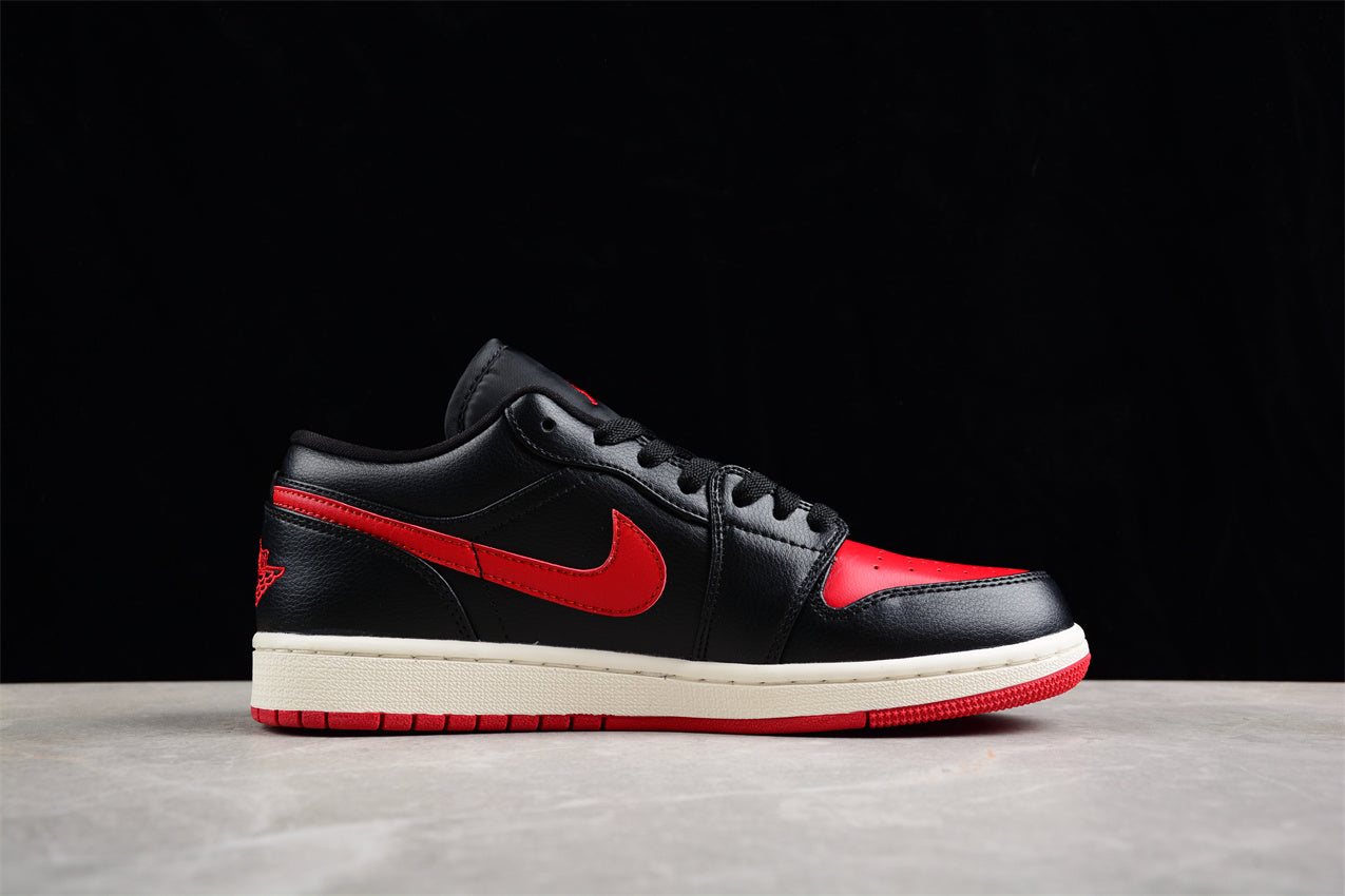 Air Jordan 1 Low "Black And Red" braveps