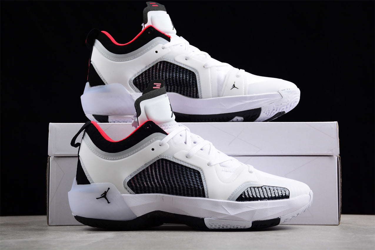 Jordan Air Jordan 37 Low-Top Black, White and Red Shoes braveps