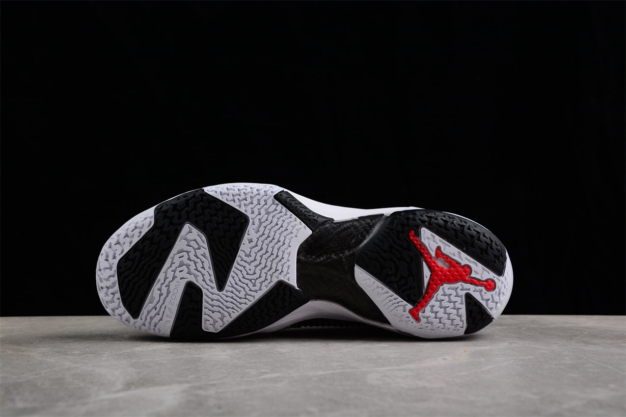 Jordan Air Jordan 37 Low-Top Black, White and Red Shoes braveps