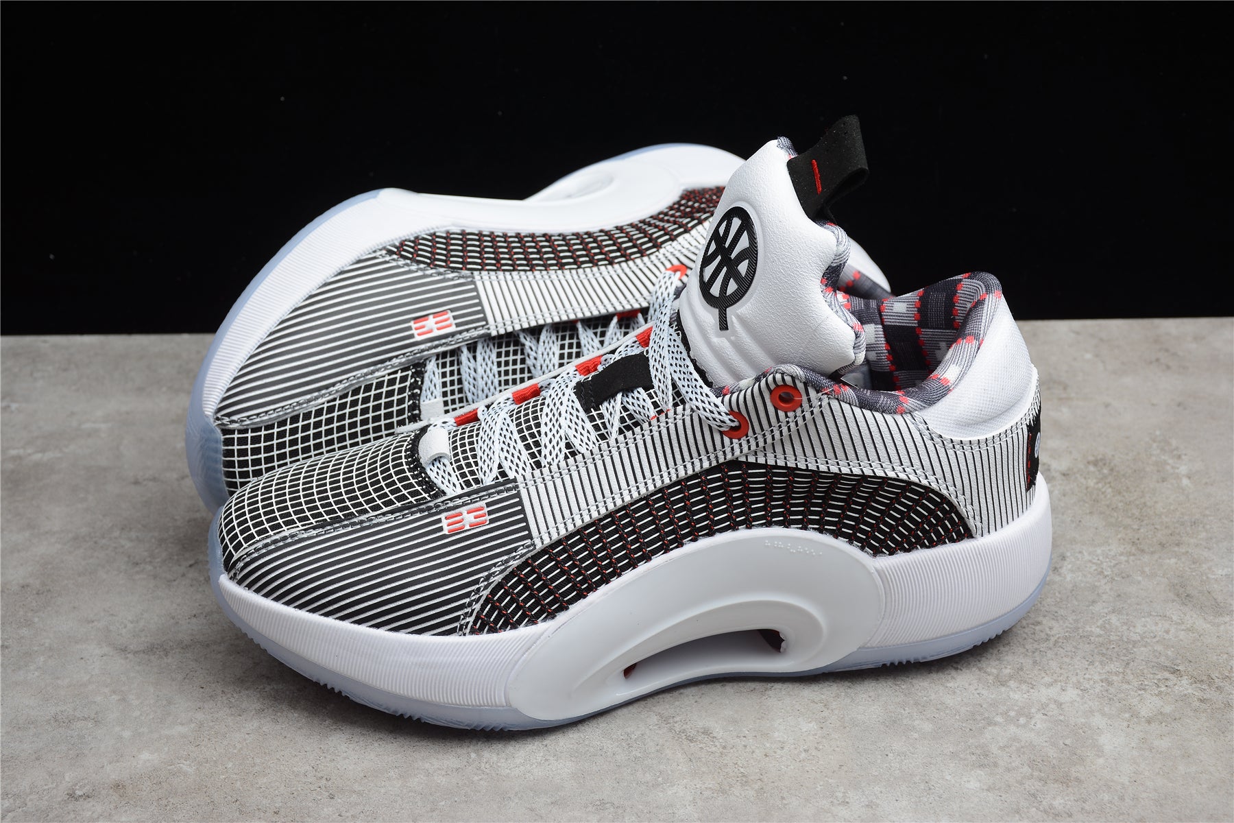 R26 Air Jordan 35 Low Black and White "Quail 54" braveps