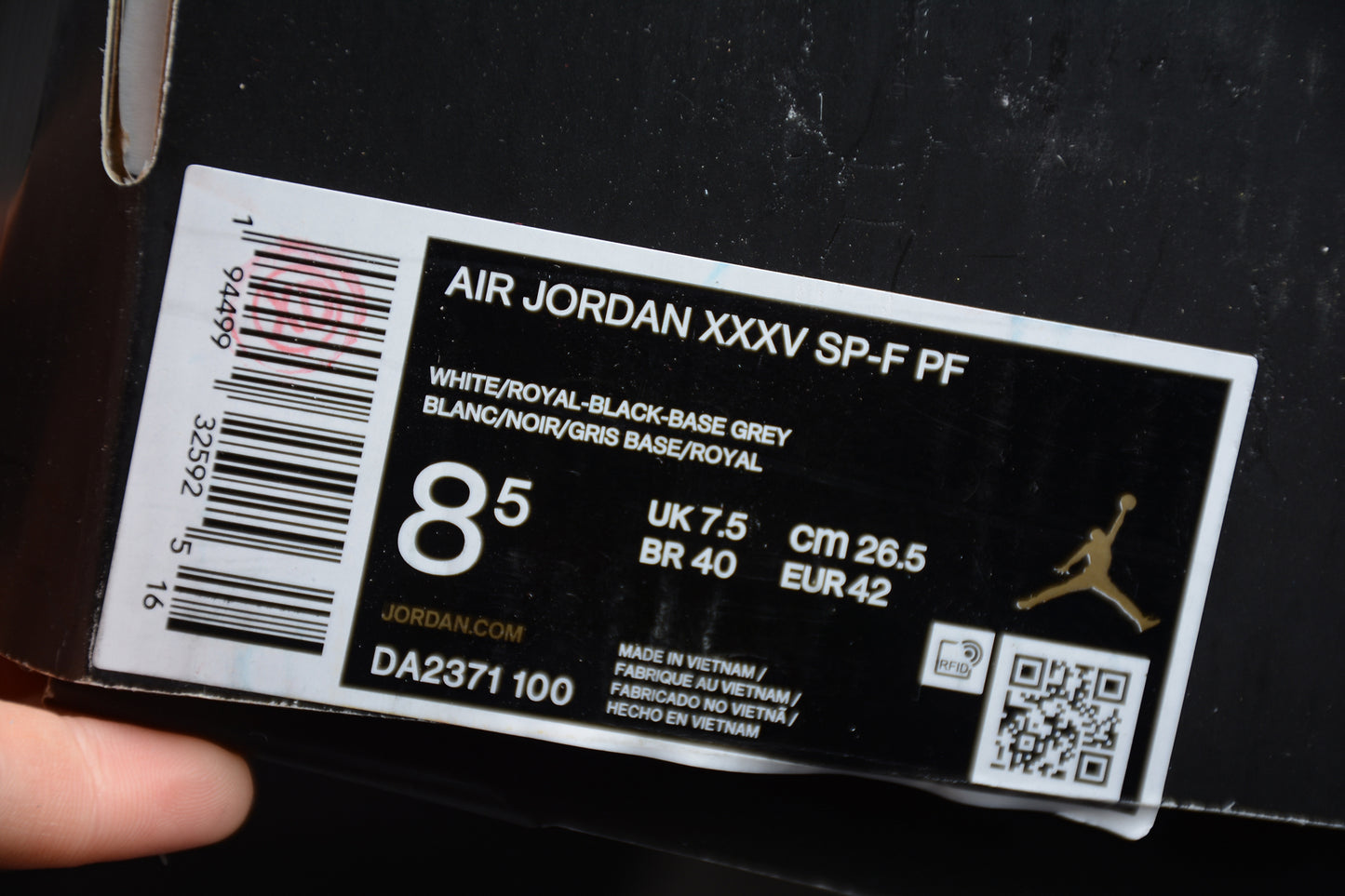 R26 Fragment Design x Air Jorda 35SP-F PF "Base Grey" braveps