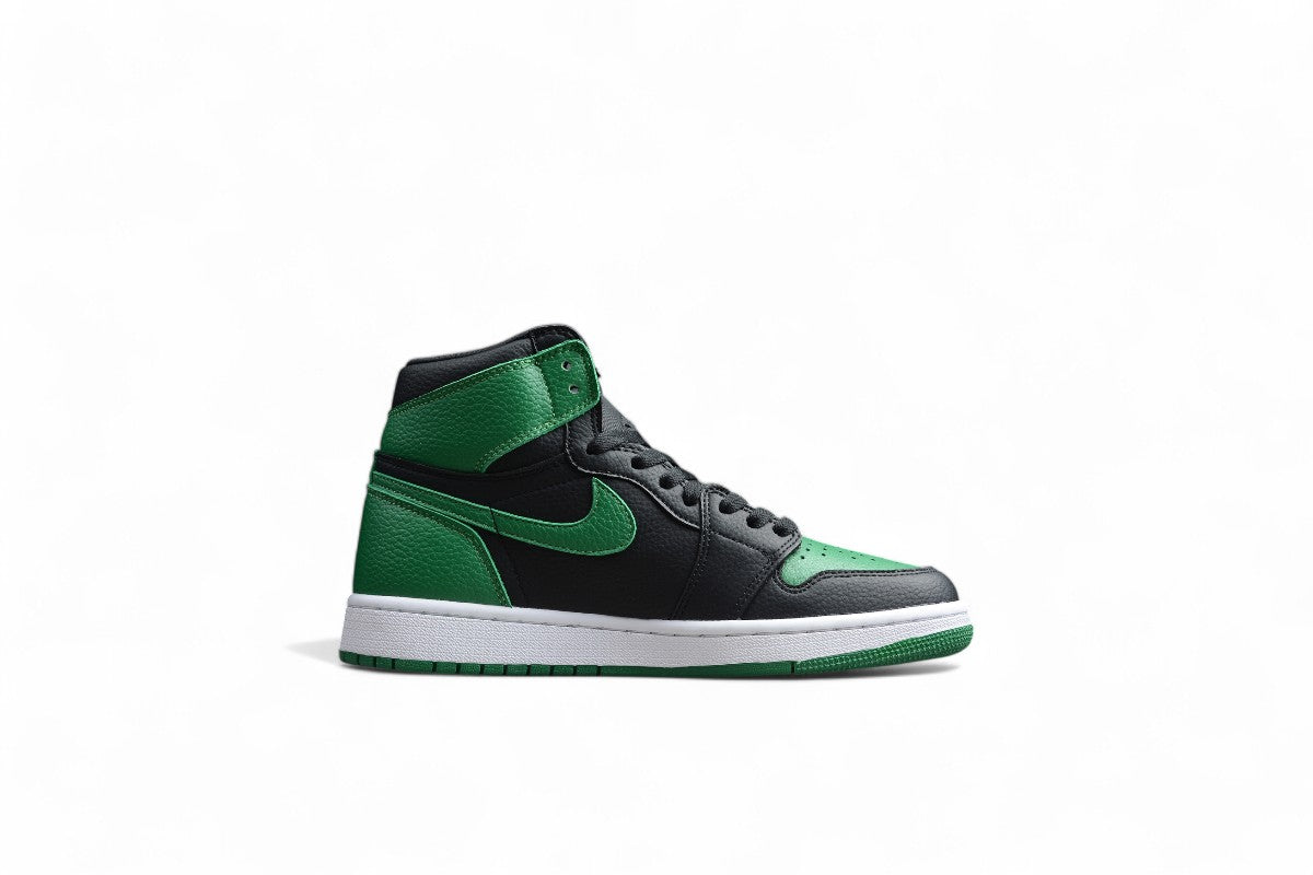 R28 AJ1 High Top Black Green Shoes braveps