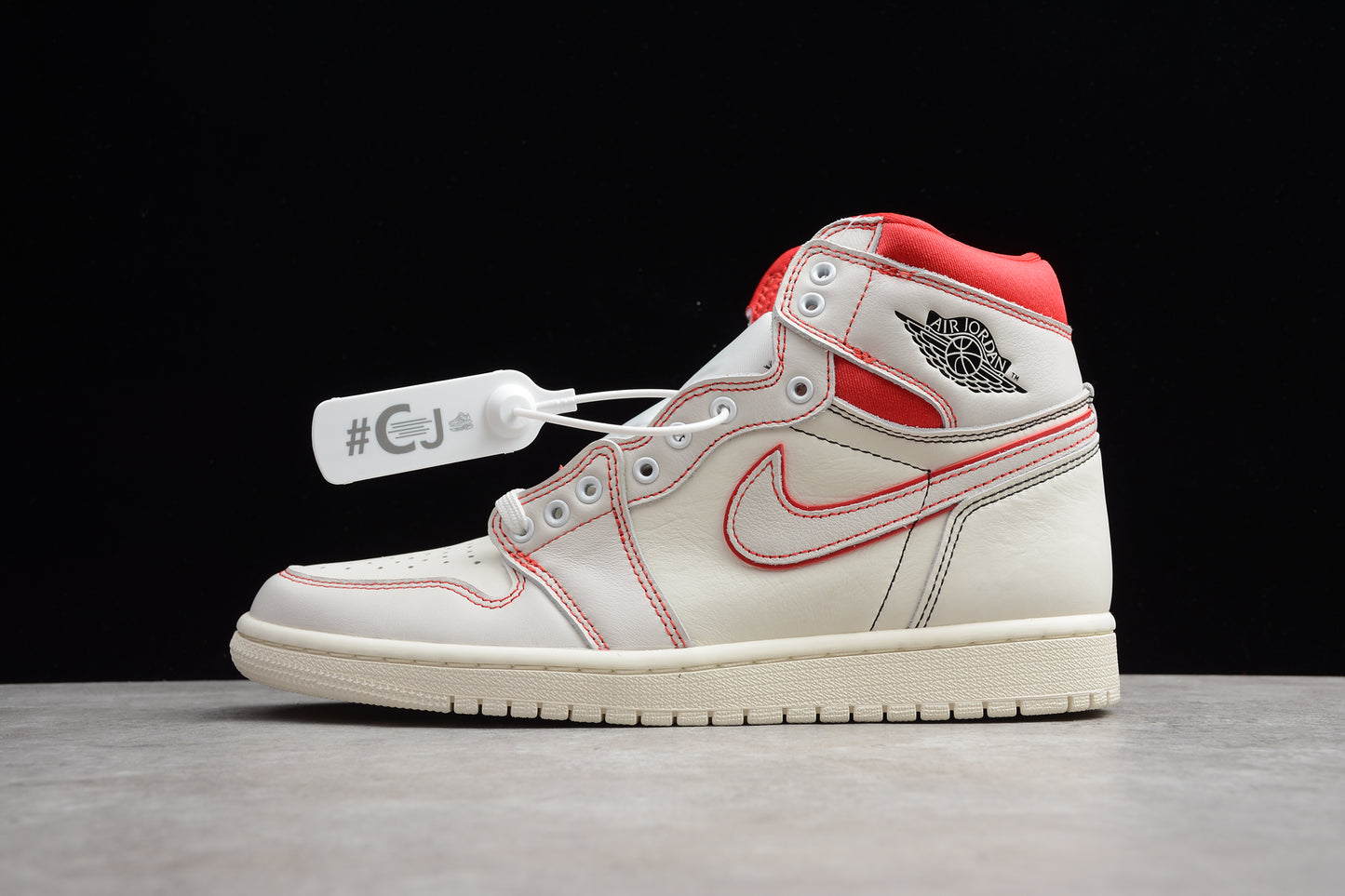 R40 Cj Pure Air Jordan 1  Red White Men's Shoes braveps