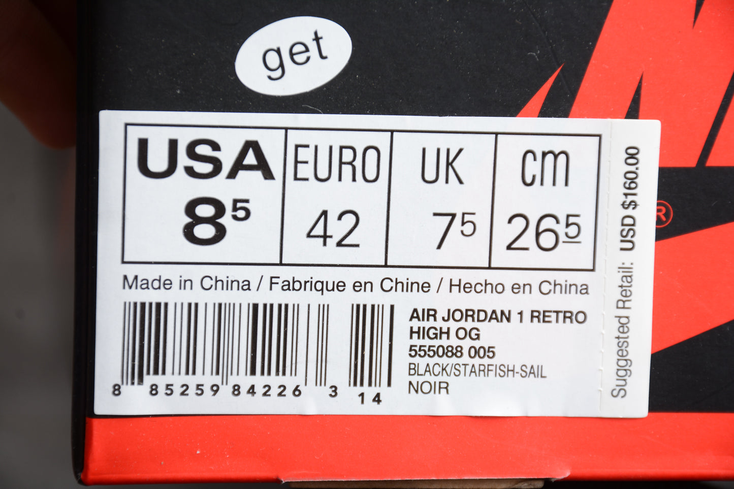 R45 Cj Air Jordan 1 Orange Black Men's Shoes braveps