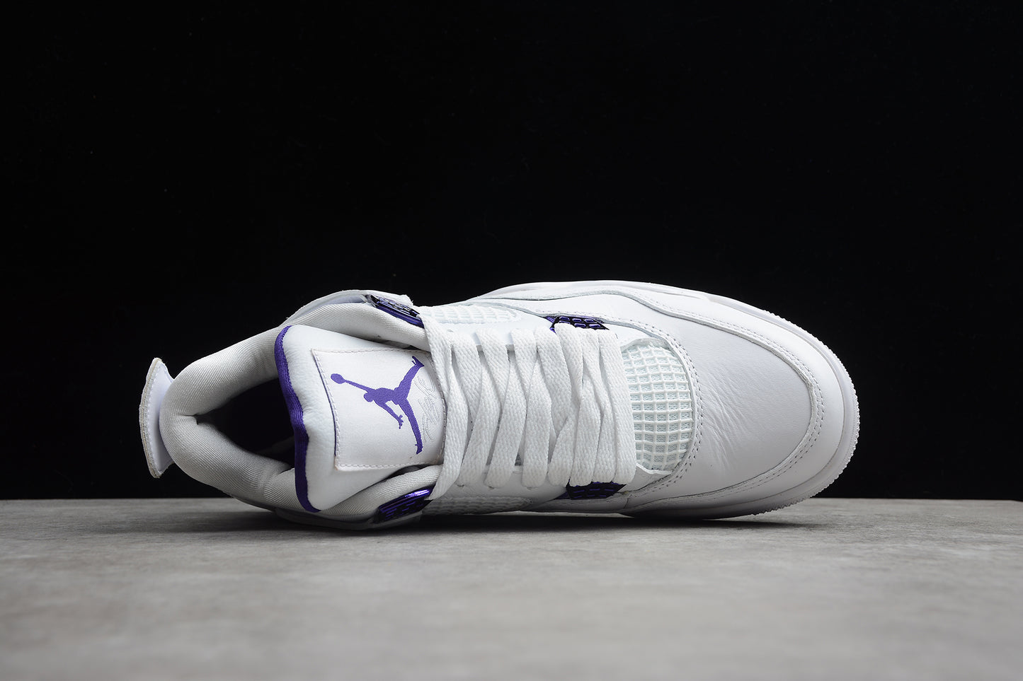 R38 Air Jordan 4 White Purple Shoes braveps