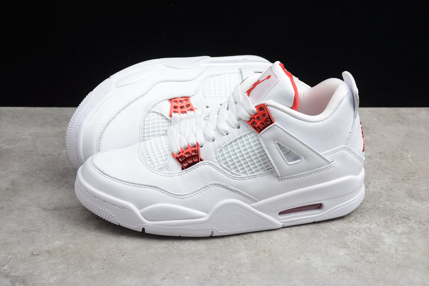 R38 Air Jordan 4 White Red Shoes braveps