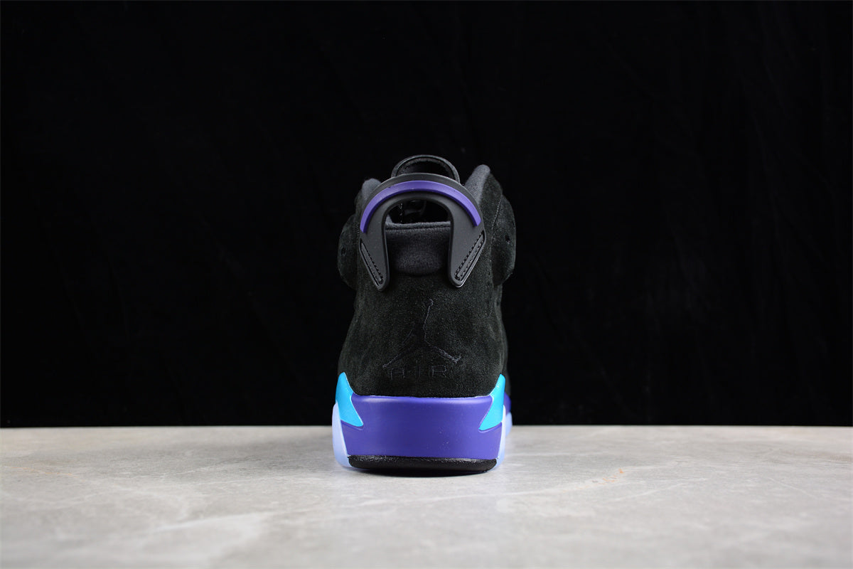 Air Jordan 6 "Aqua" Black Purple Shoes braveps