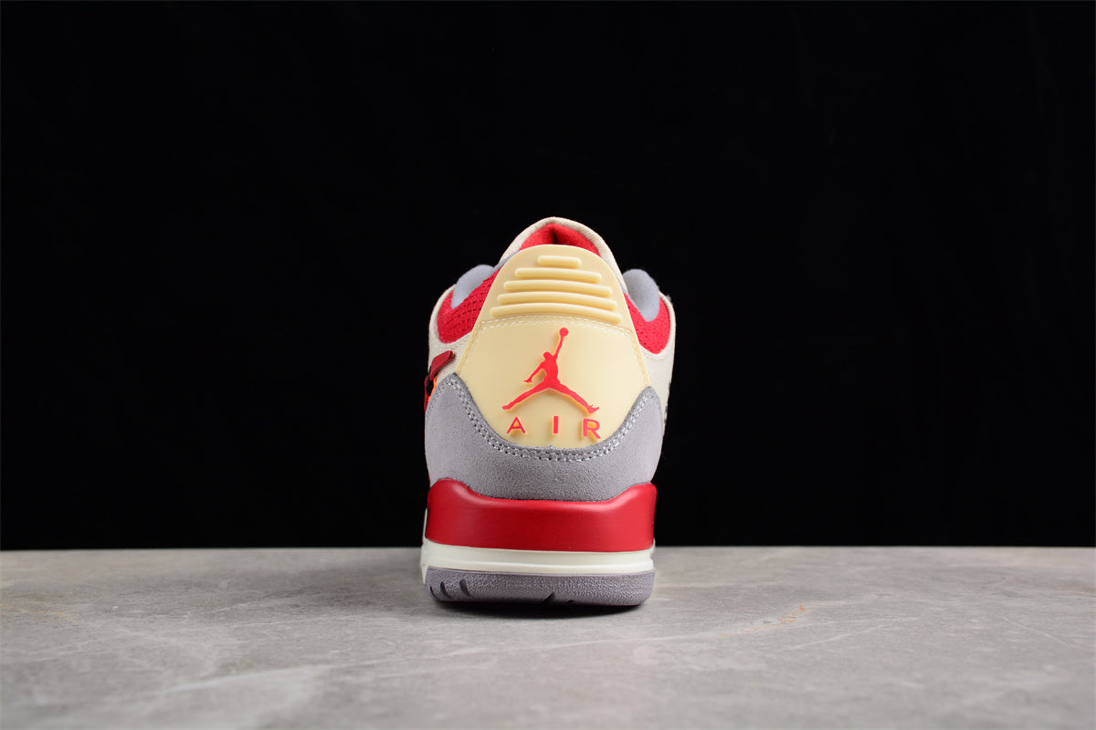 Air Jordan 3 Retro "Fear" Beige Red Shoes braveps