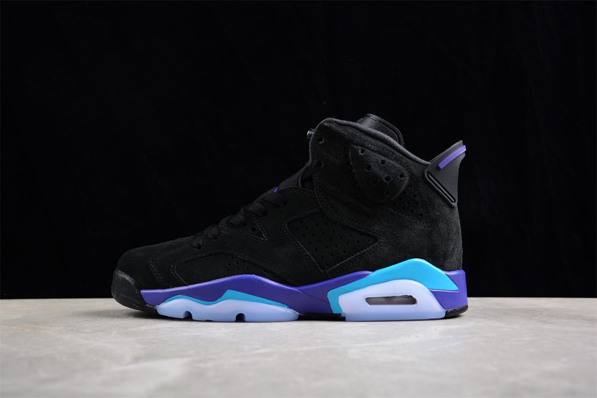 Air Jordan 6 "Aqua" Black Purple Shoes braveps