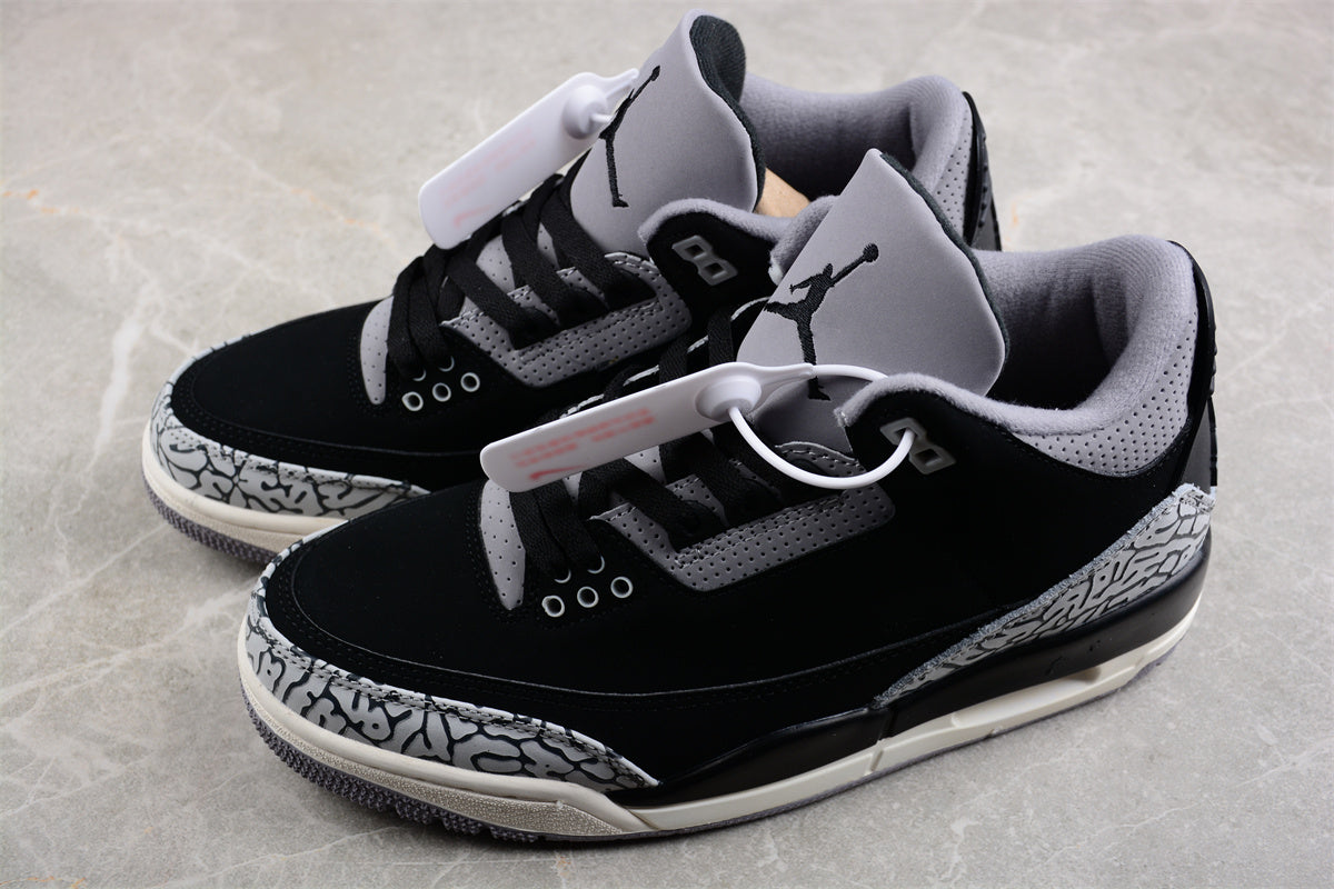 Air Jordan 3 WMNS "Off Noir" Black Shoes braveps