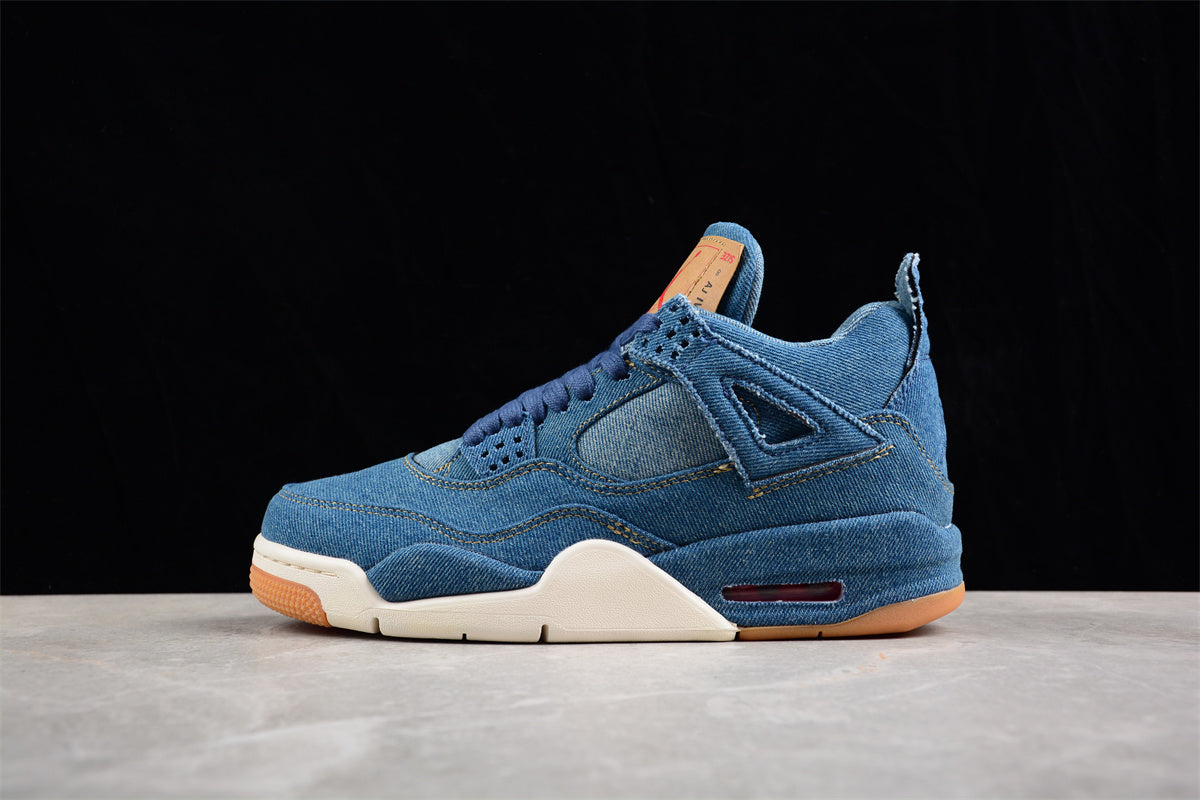 Levi's x Air Jordan 4 Blue  Shoes braveps