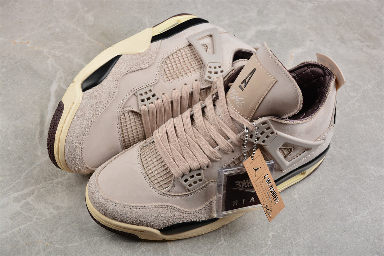 A Ma Maniere x Air Jordan 4 Retro "Fossil Stone" Shoes braveps