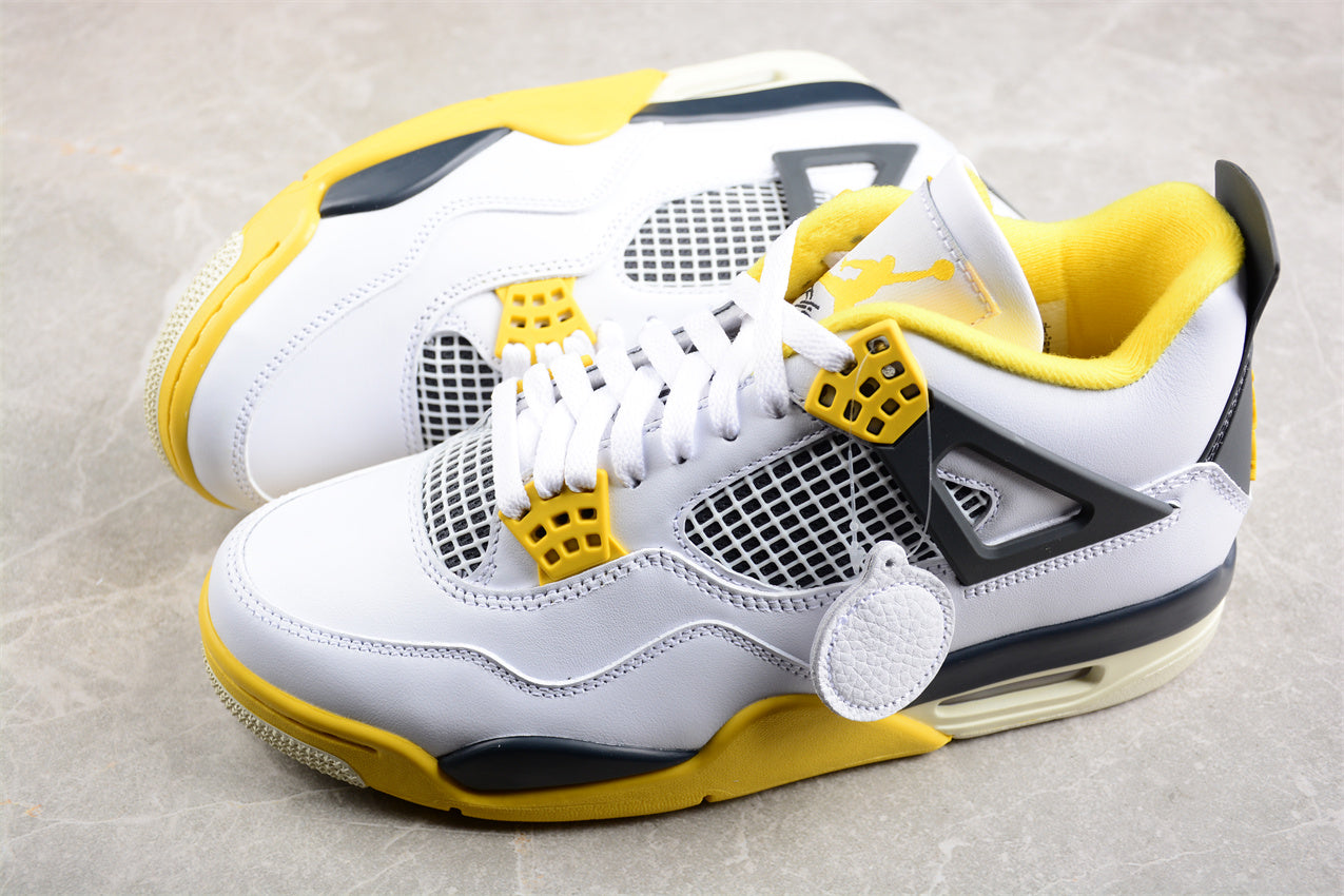 Air Jordan 4 Retro "Vivid Sulfur" White Shoes braveps