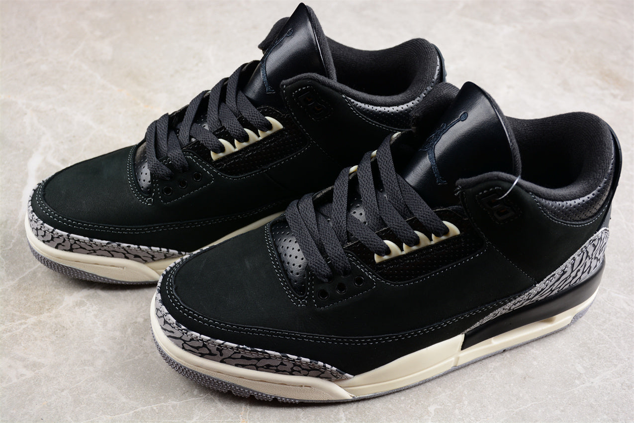 Air Jordan 3 Retro "Off Noir" Black Shoes braveps