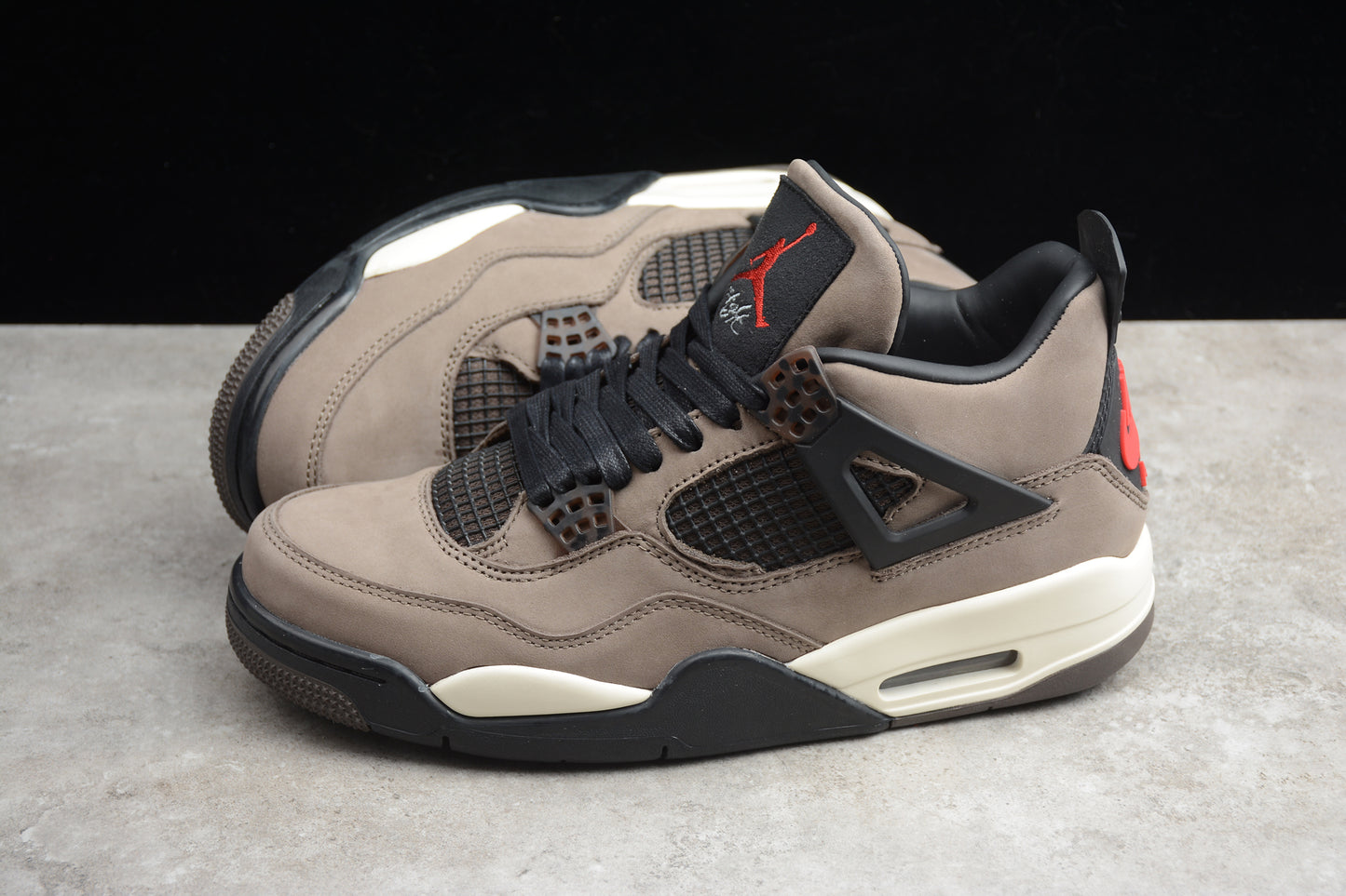 R43 Air Jordan 4 Khaki Black Shoes braveps