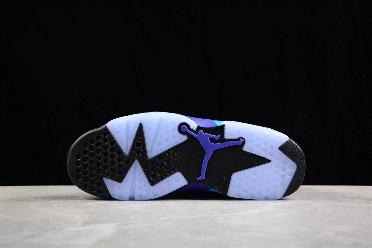 Air Jordan 6 "Aqua" Black Purple Shoes braveps