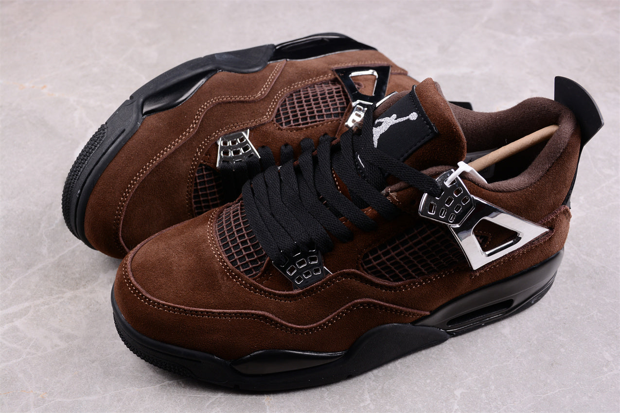 Nike Air Jordan 4 Retro "Sliver Brown" Shoes braveps