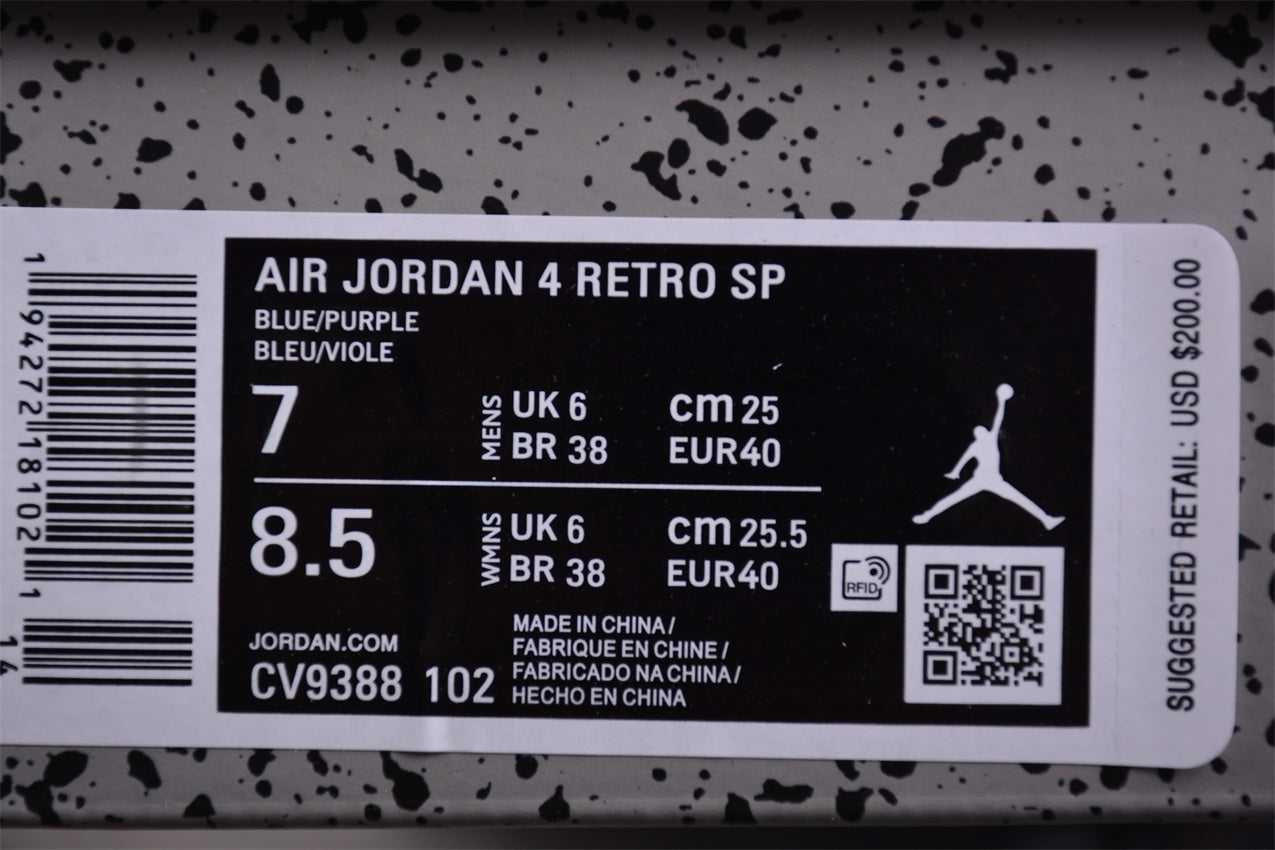 Off-White x Air Jordan AJ4 Retro 'Cream/Sail' Shoes braveps