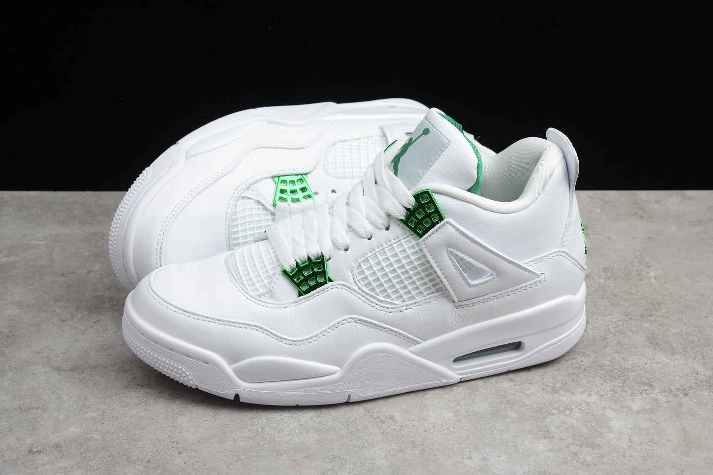 R38 Air Jordan 4 White Green Shoes braveps