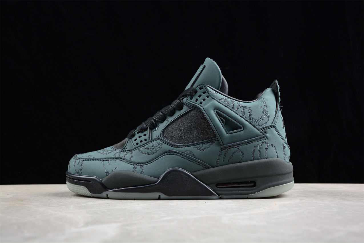 Kaws x Air Jordan 4 Black Shoes braveps