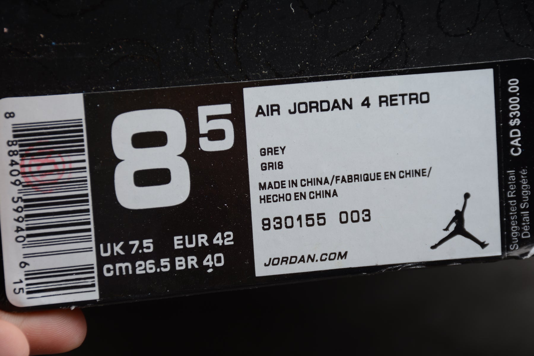 R48 Air Jordan 4 Dark Gray suede Shoes braveps