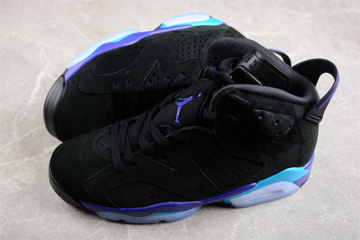 Air Jordan 6 "Aqua" Black Purple Shoes braveps