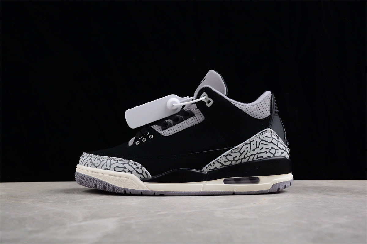 Air Jordan 3 WMNS "Off Noir" Black Shoes braveps