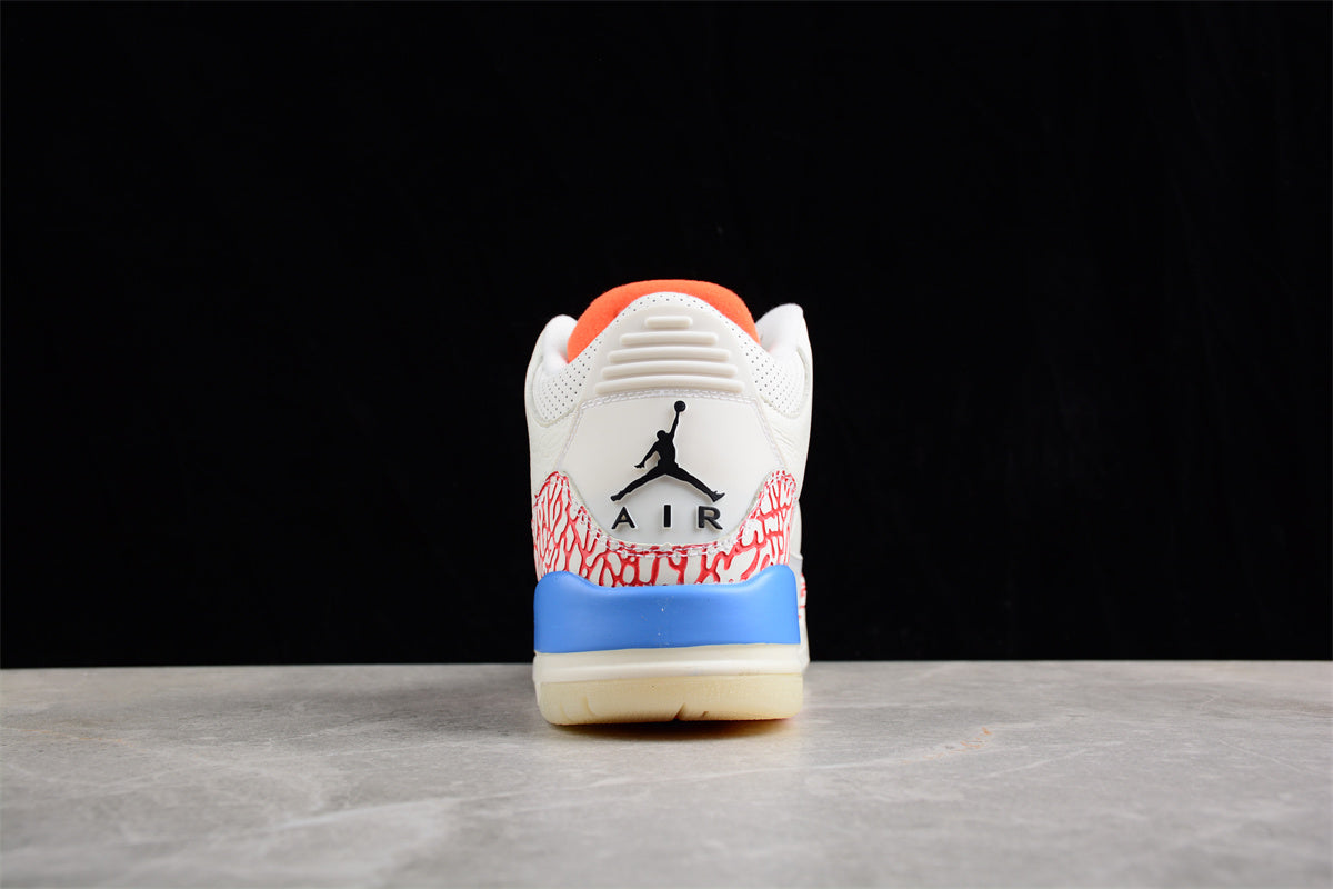 Air Jordan 3 "Mr. Triple Double" White Red Blue Shoes braveps