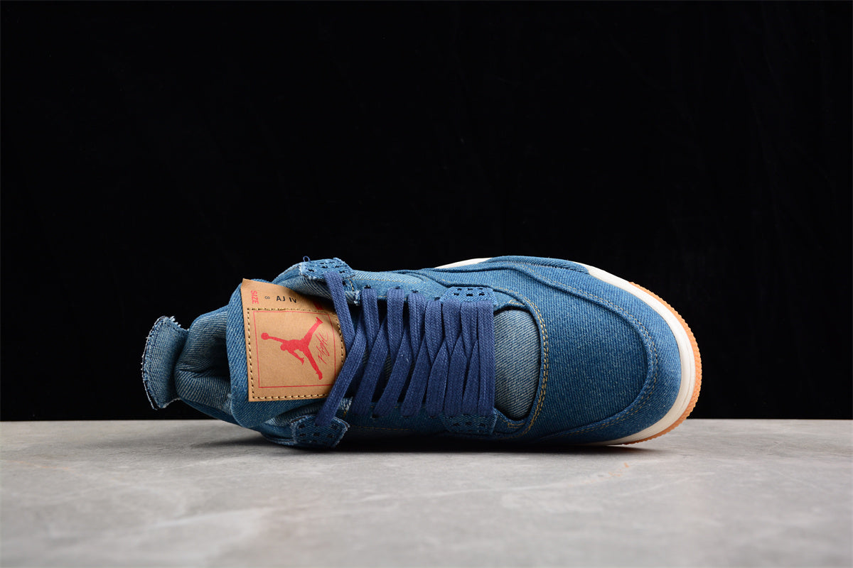 Levi's x Air Jordan 4 Blue  Shoes braveps