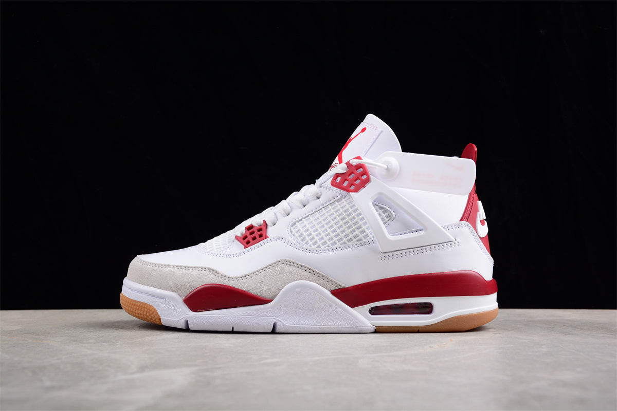 Air Jordan 4 "Sapphire" White and Red Shoes braveps