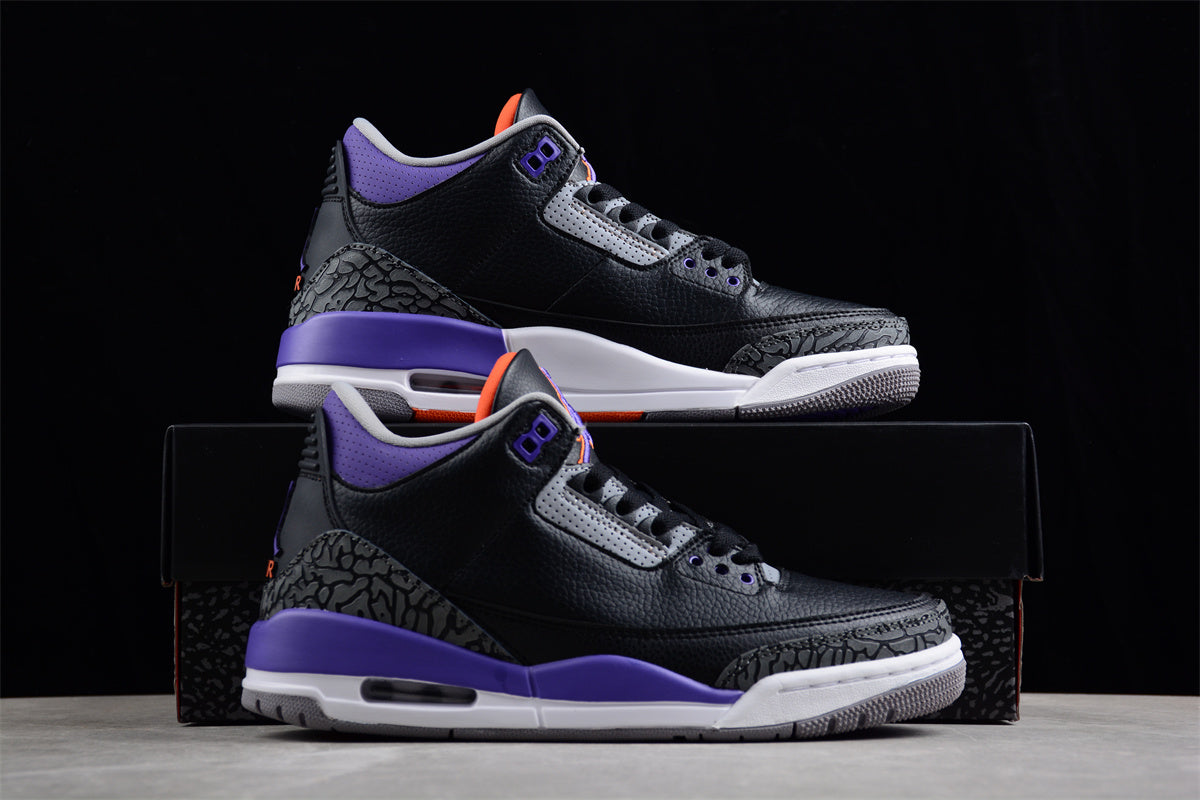 Foreign trade version of Air Jordan 3 "Court Purple" Shoes braveps