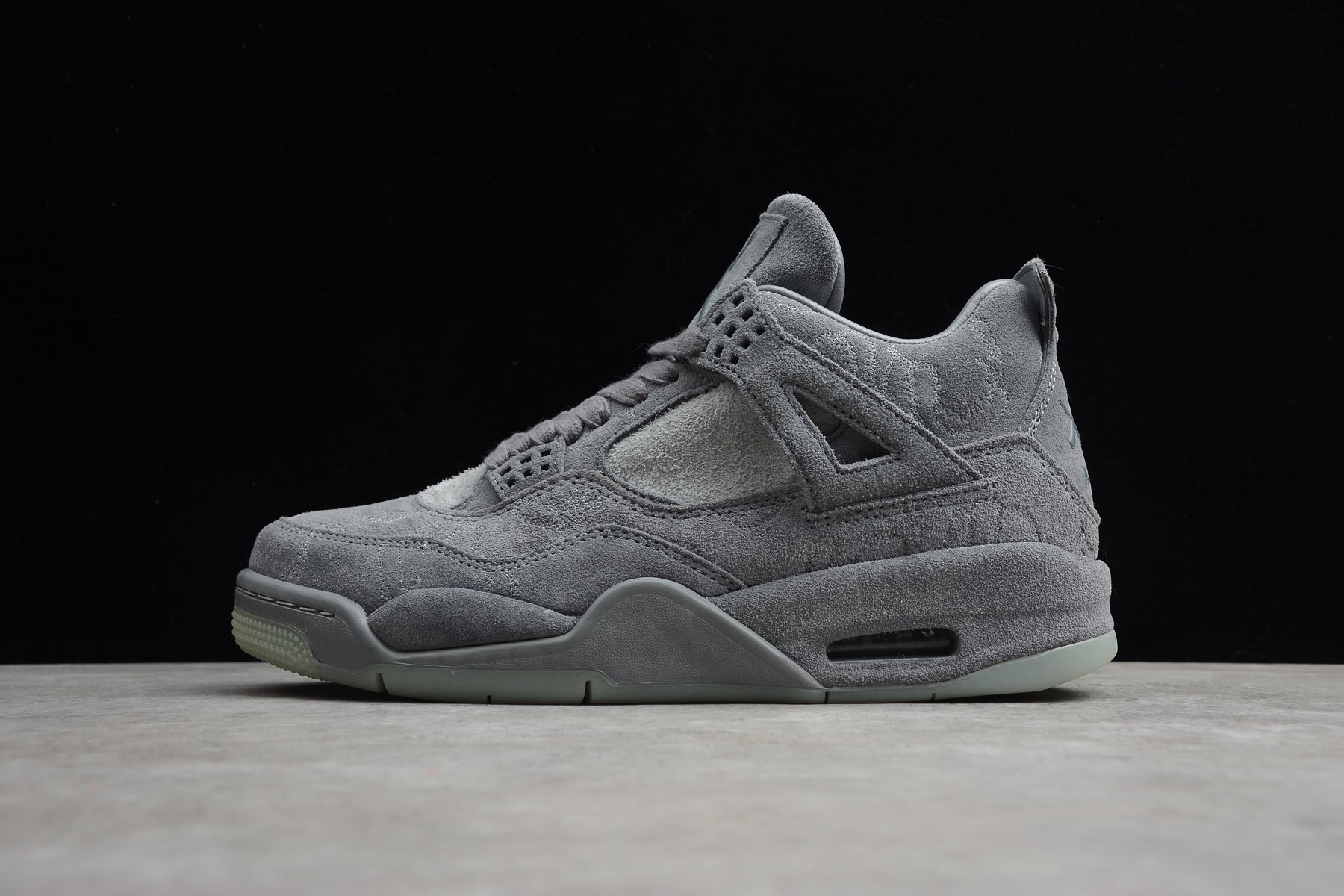 R48 Air Jordan 4 Dark Gray suede Shoes braveps